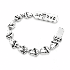 punk silver tongue bracelet