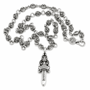 vintage sword necklace
