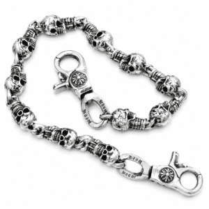 chunky skull style wallet chain