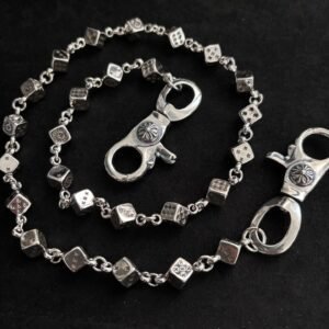 crow ch fashion trend personality versatile dice style double lobster buckle hipster hip hop chain bag hanging chain