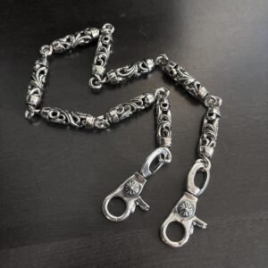 silver vintage wallet chain