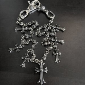 silver vintage wallet chain