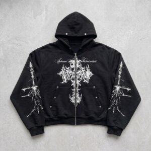 cross style hoodie